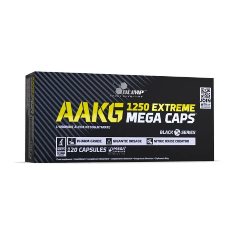 AAKG 1250 Extreme Mega Caps L-Arginin Kapsler 120 stk