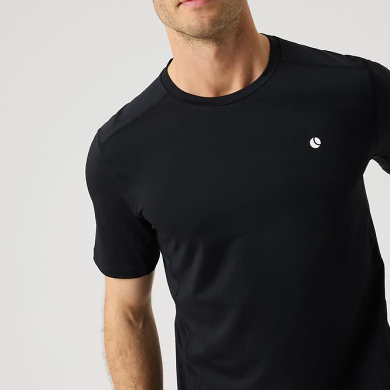 Ace Mesh Panel T-Shirt, Black Beauty