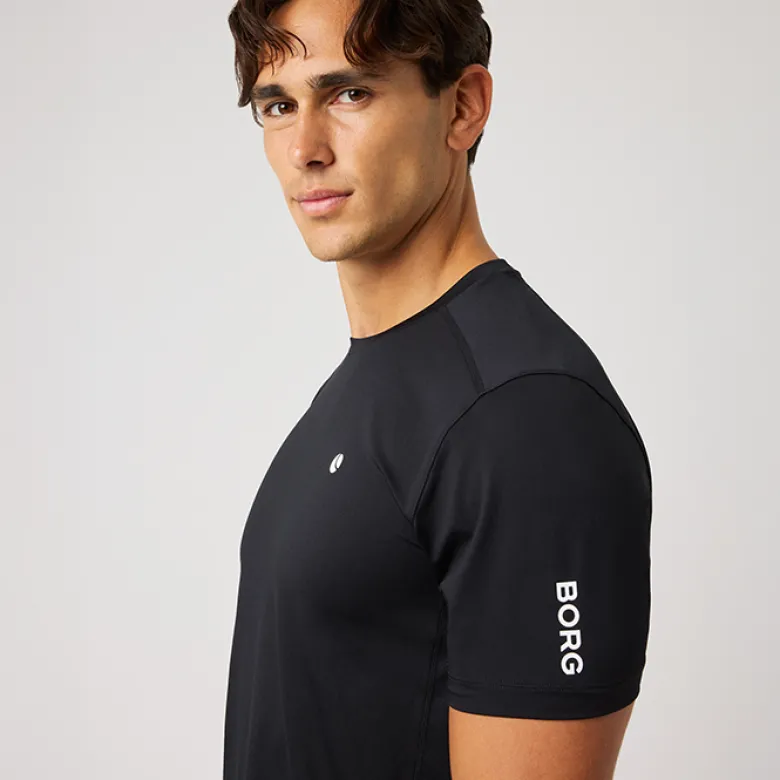 Ace Mesh Panel T-Shirt, Black Beauty
