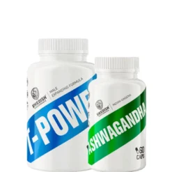 Ashwagandha 60 kapsler + T-Power Testo DAA 200 kapsler