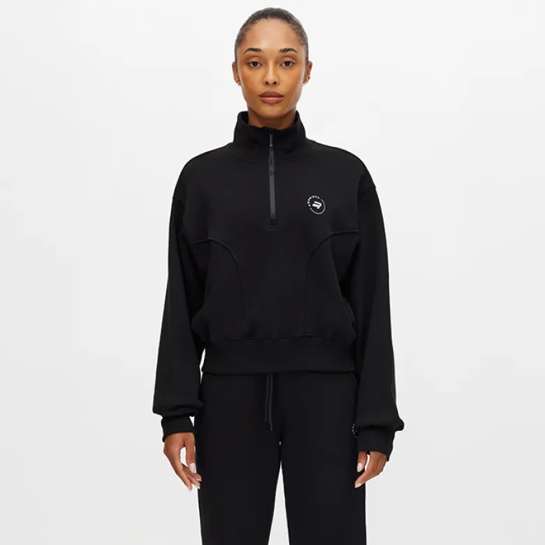 Base Sweat Half Zip, Black
