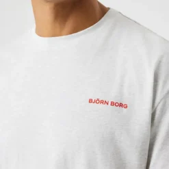 Borg Gym Oversized T-Shirt, Ultra Light Grey Melange