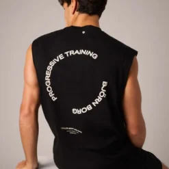 Borg Gym Sleeveless T-shirt, Black Beauty