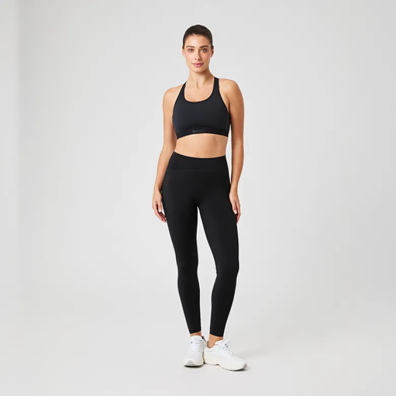 Borg Low Support Sports Bra, Black Beauty