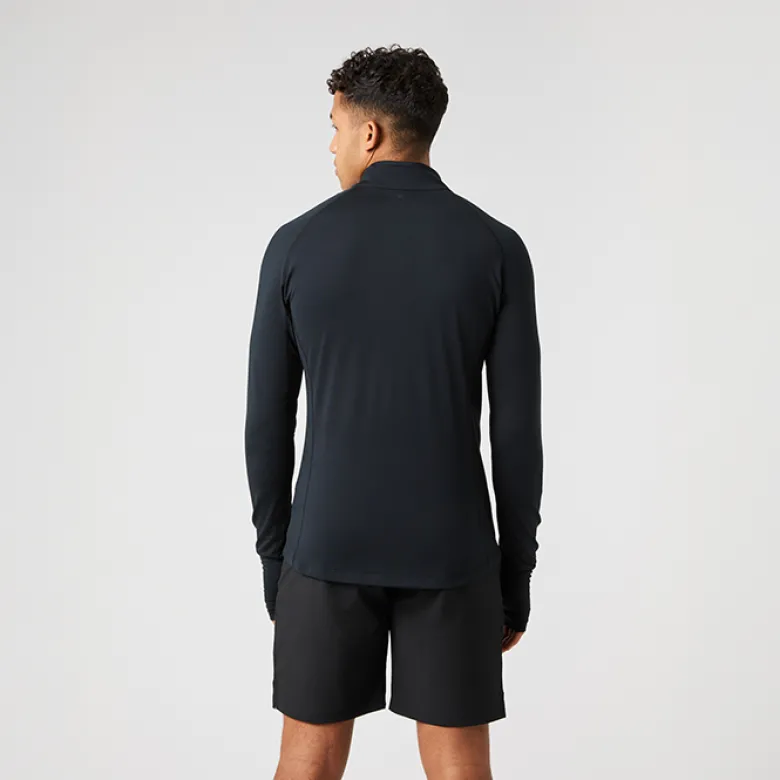 Borg Midlayer Half Zip, Black Beauty