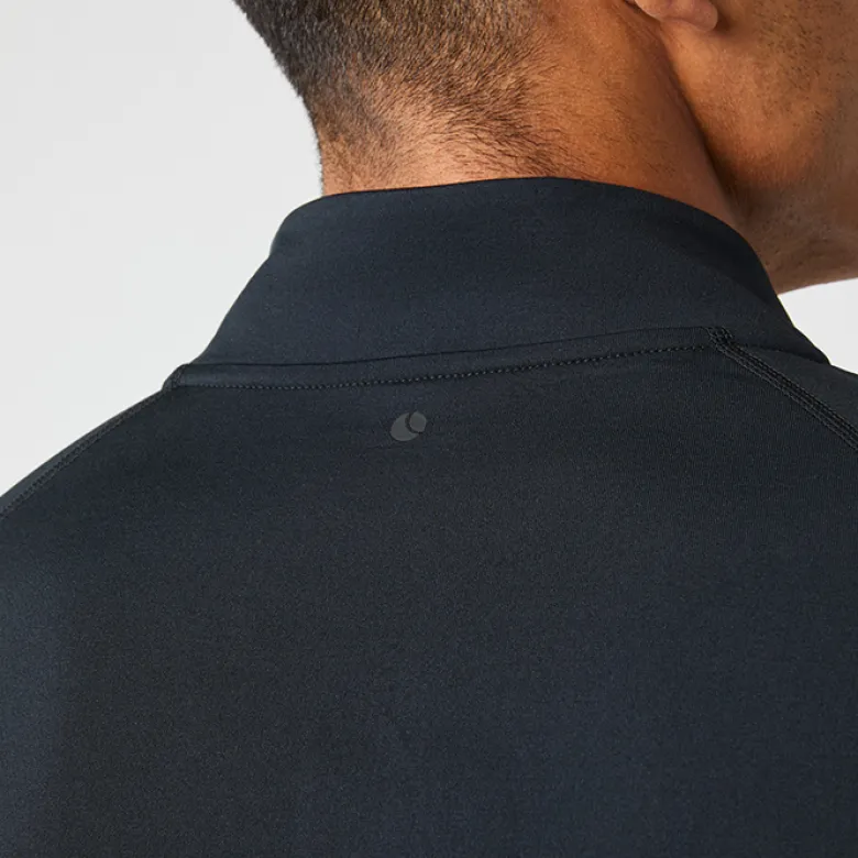 Borg Midlayer Half Zip, Black Beauty