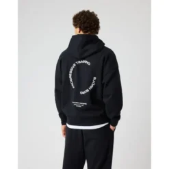 Borg Oversized Hoodie, Black Beauty