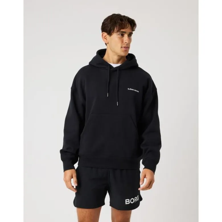 Borg Oversized Hoodie, Black Beauty