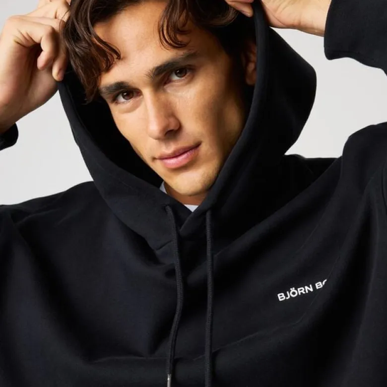 Borg Oversized Hoodie, Black Beauty