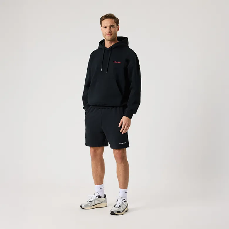 Borg Oversized Hoodie, Black Beauty