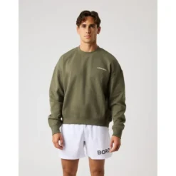 Borg Oversized Sweatshirt, Kalamata