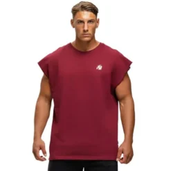 Bouse Cut Off Tank Top, Burgundy
