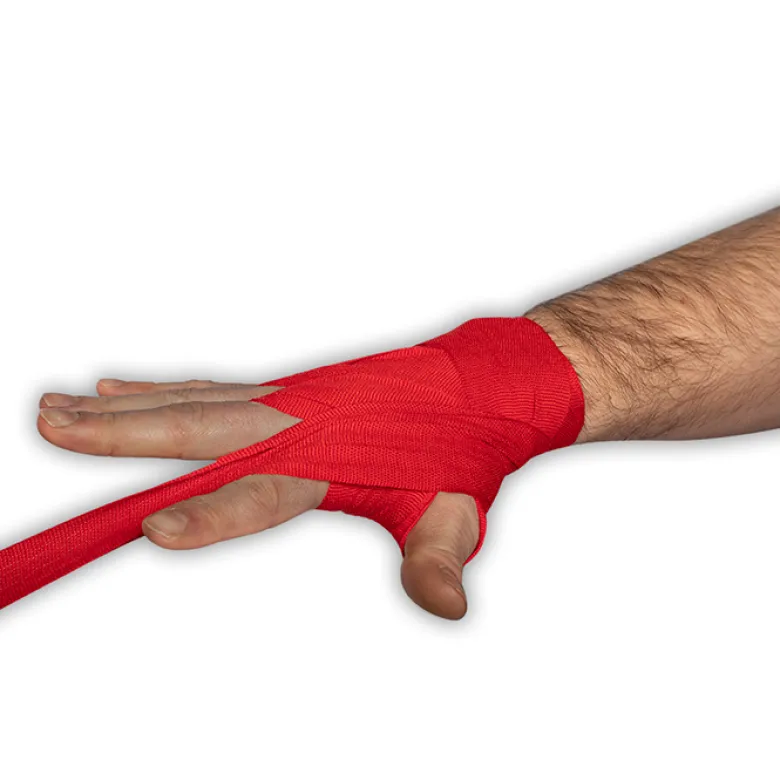 Boxing Hand Wraps, Red, 2,5 m