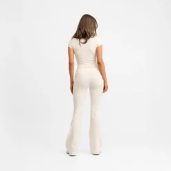 Butter Soft Flare Tights Cream White