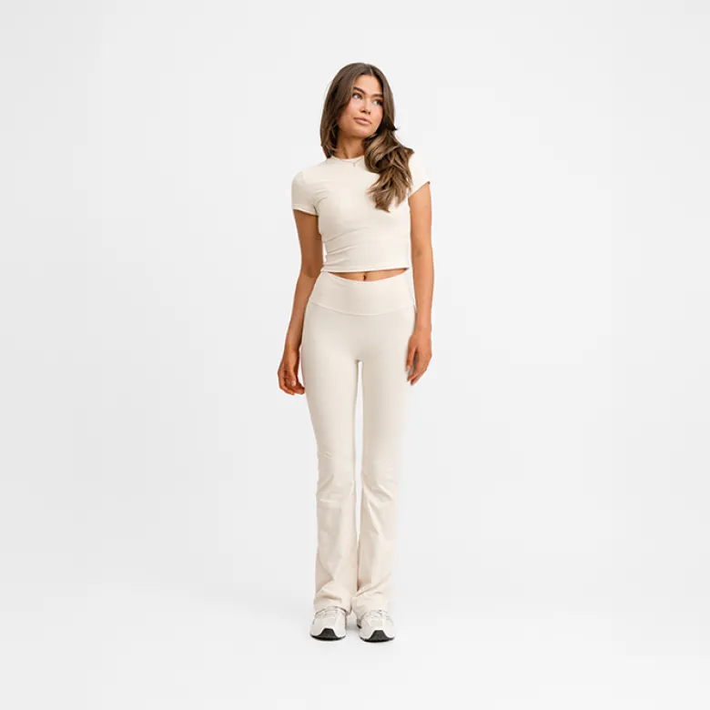 Butter Soft Flare Tights Cream White
