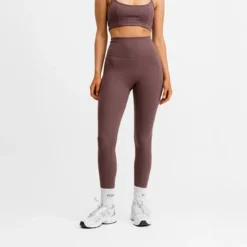 Butter Soft High Waist Tights, Dark Mauve