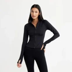 Butter Soft Zip Cardigan, Black
