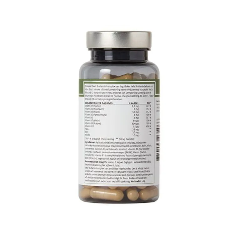 B-Vitamin Kompleks Vegansk 100 kapsler