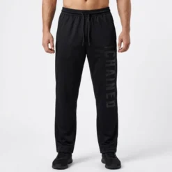 Chained Straight Mesh Pants Black/Black