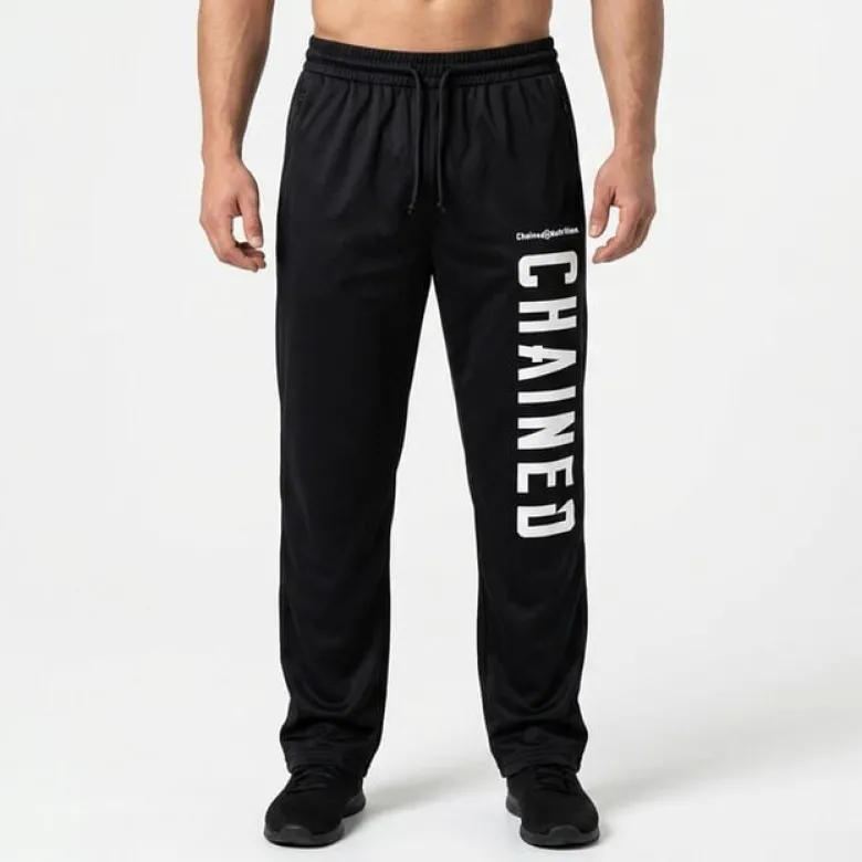 Chained Straight Mesh Pants Black/White
