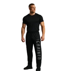 Chained Straight Mesh Pants Black/Grey