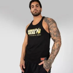Classic Tank Top, Black/Gold