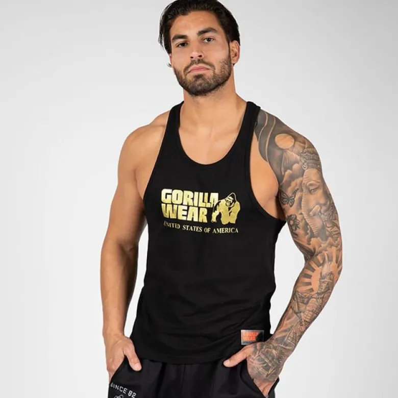 Classic Tank Top, Black/Gold