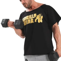 Classic Workout Top, Black/Gold