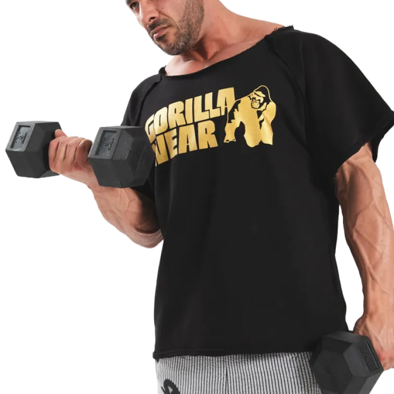 Classic Workout Top, Black/Gold