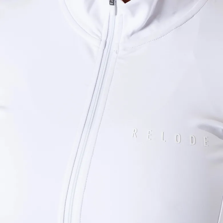 Clean Zip Longsleeve, Vit