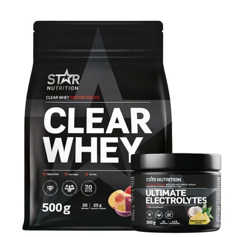 Clear Whey Myseprotein 500 g + Ultimate Electrolytes 300 g