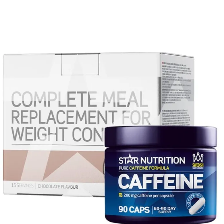 Complete Meal Måltidserstatning vektkontroll + koffeintabletter 200 mg 90 kapsler