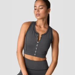 Contrast Sports Bra, Dark Grey