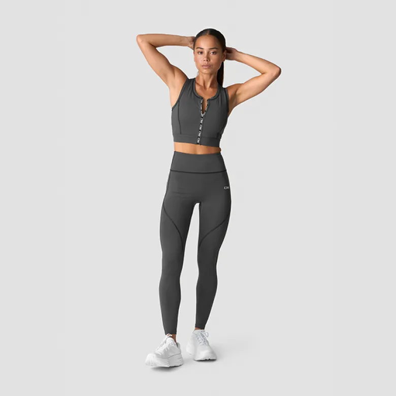 Contrast Sports Bra, Dark Grey