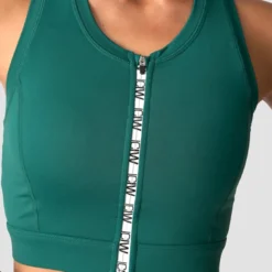 Contrast Sports Bra, Deep Emerald