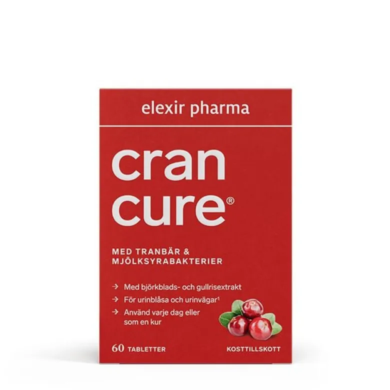 Cran Cure® Tranebær + Melkesyrebakterier 60 tabletter