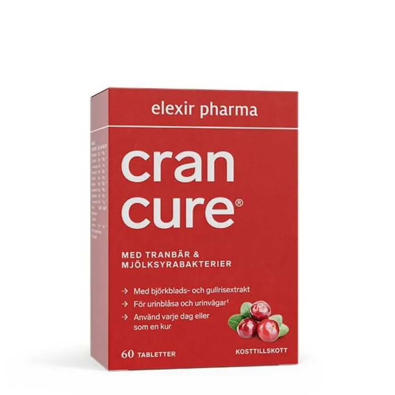 Cran Cure® Tranebær + Melkesyrebakterier 60 tabletter