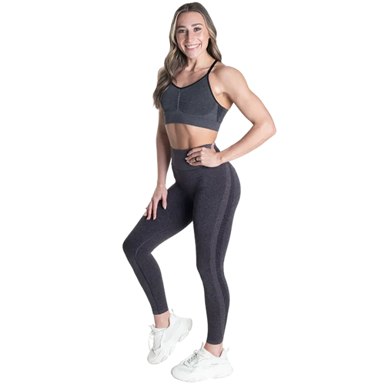 Curve Scrunch Bra, Black Melange