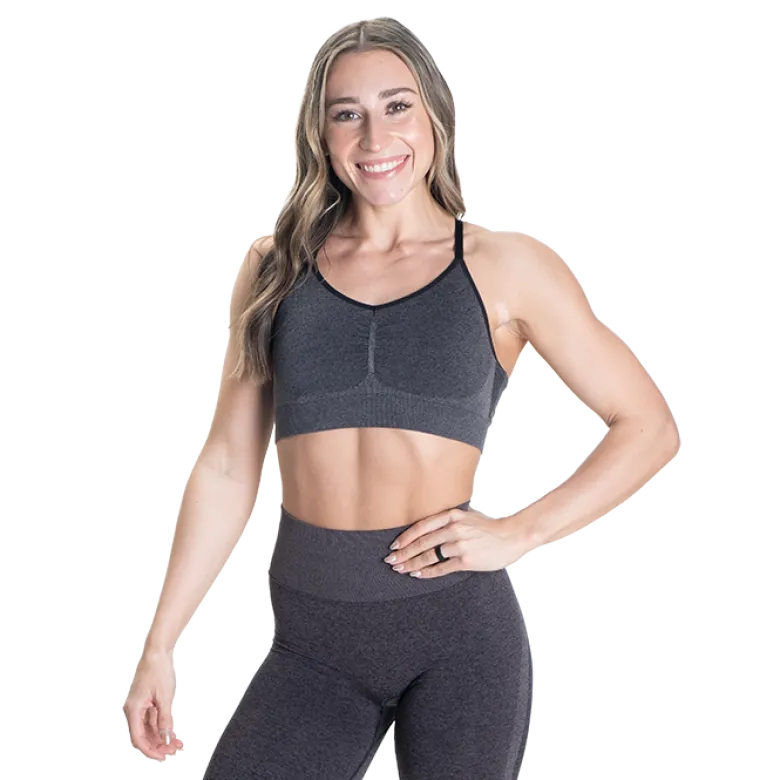 Curve Scrunch Bra, Black Melange