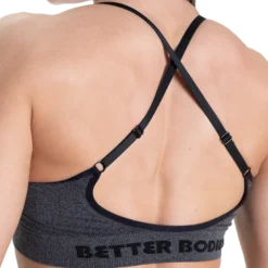 Curve Scrunch Bra, Black Melange