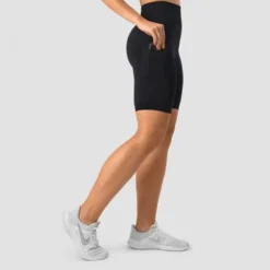Define Seamless Pocket Biker Shorts, Black