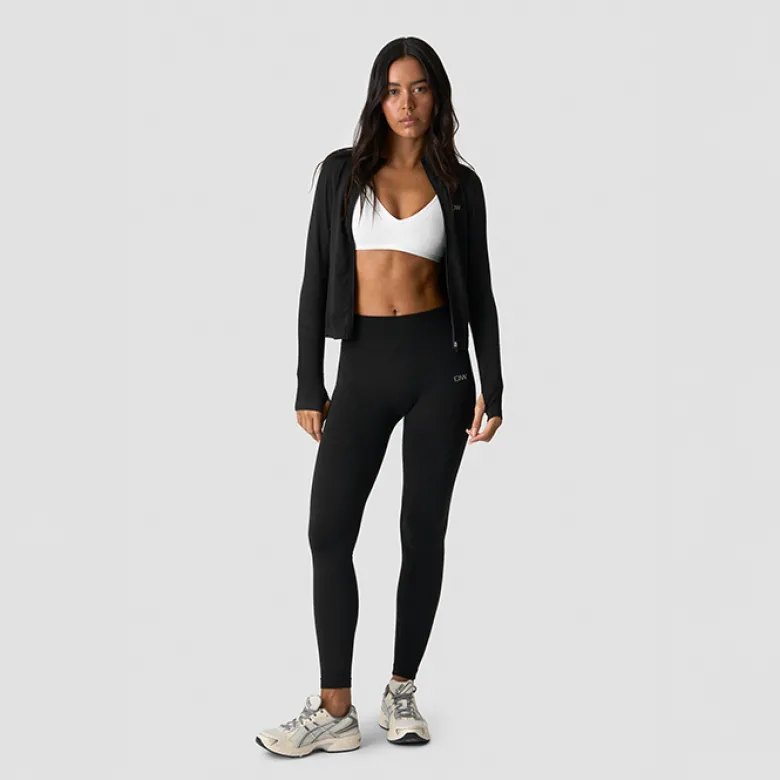 Define Seamless Zip Long Sleeve, Black
