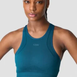 Endurance Seamless Sports Bra, Teal
