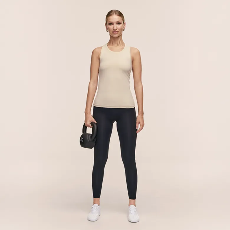 Essential Racerback Tank Ecru