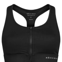 Essential Zip Sportsbra, Black