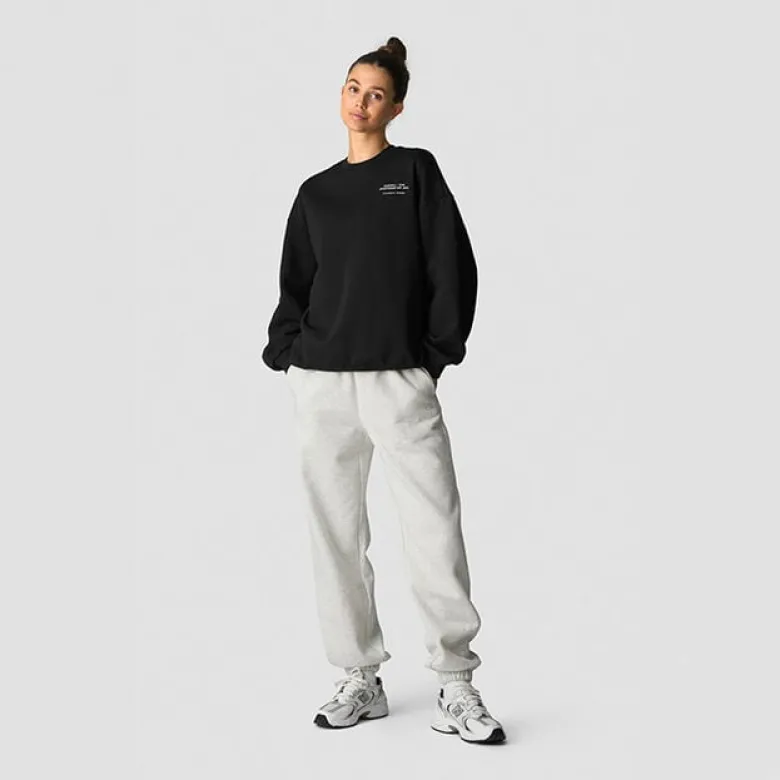 Everyday Relaxed Crewneck Print, Black