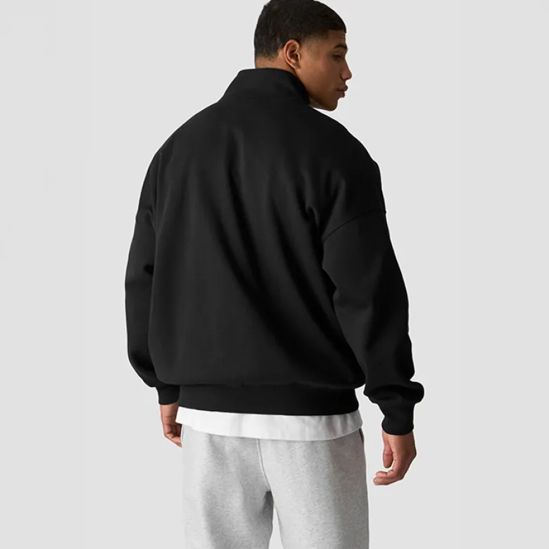 Everyday 1/4 Zip Sweatshirt Print, Black