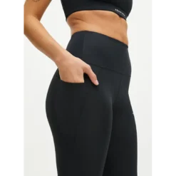 Flattering Curved High Waist Tights, Black