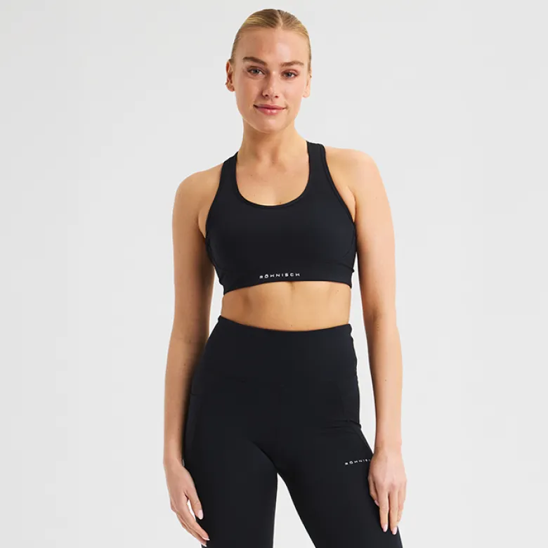 Flattering Mesh Sportsbra, Black