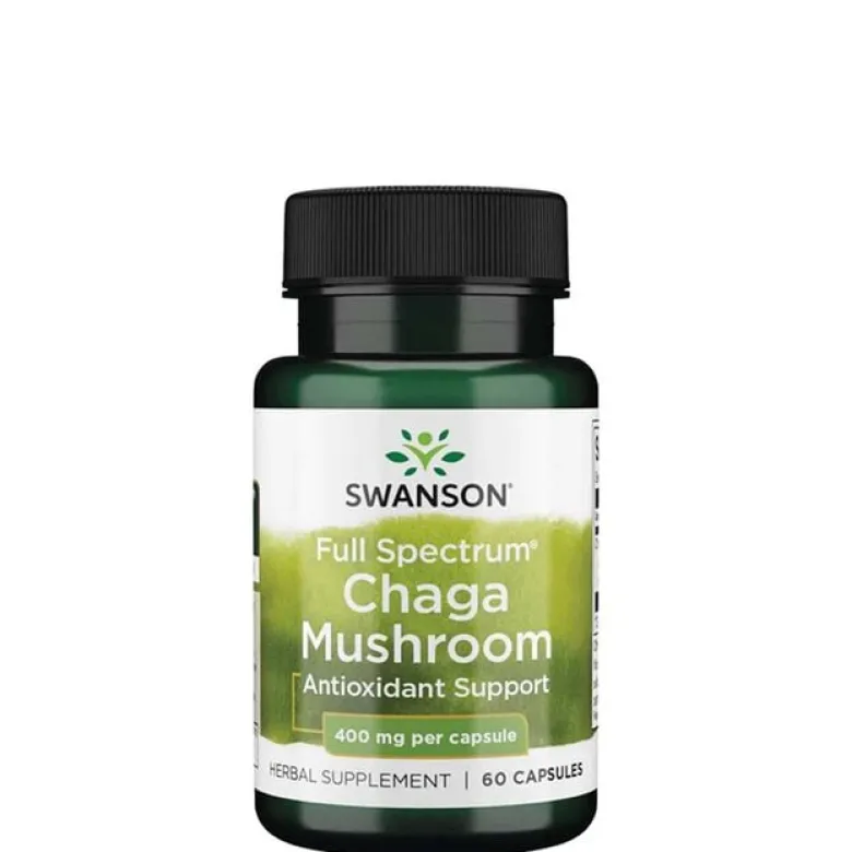 Full Spectrum Chaga Mushroom 400 mg 60 kapslar